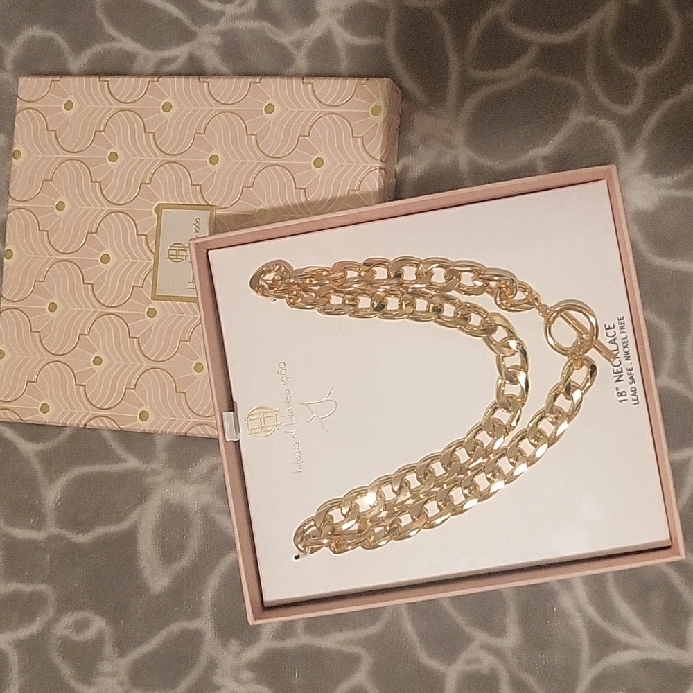 House of Harlow 1960 gold chain necklace
